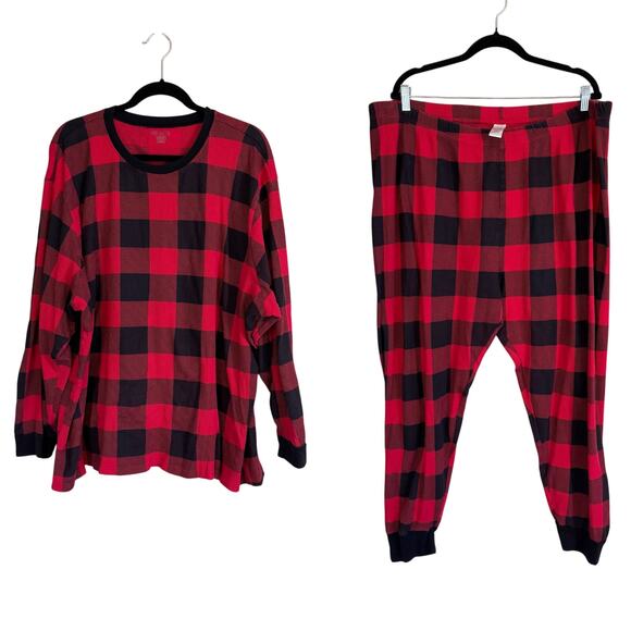 The Children's Place Other - Children's Place‎ Red Buffalo Plaid Cotton T-Shirt Pajama Sleepwear Set 3XL